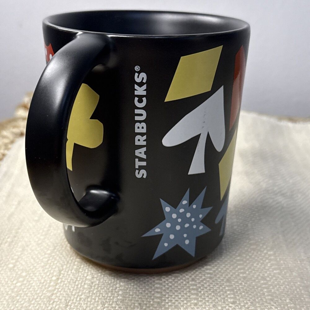 Starbucks Las Vegas Black Coffee Mug Tea Cup 12 oz Cards Blackjack Triple 7s - Picture 5 of 6